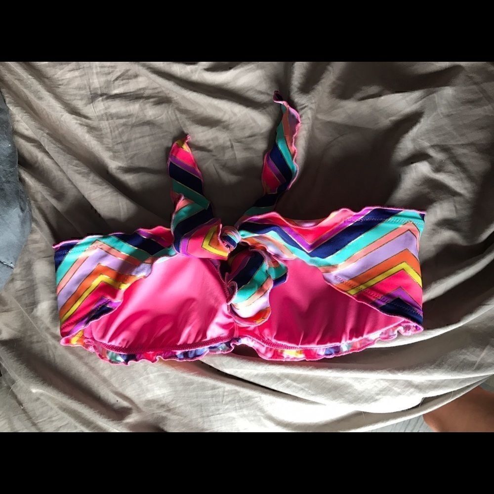 Victoria's Secret rainbow bikini bandeau M
